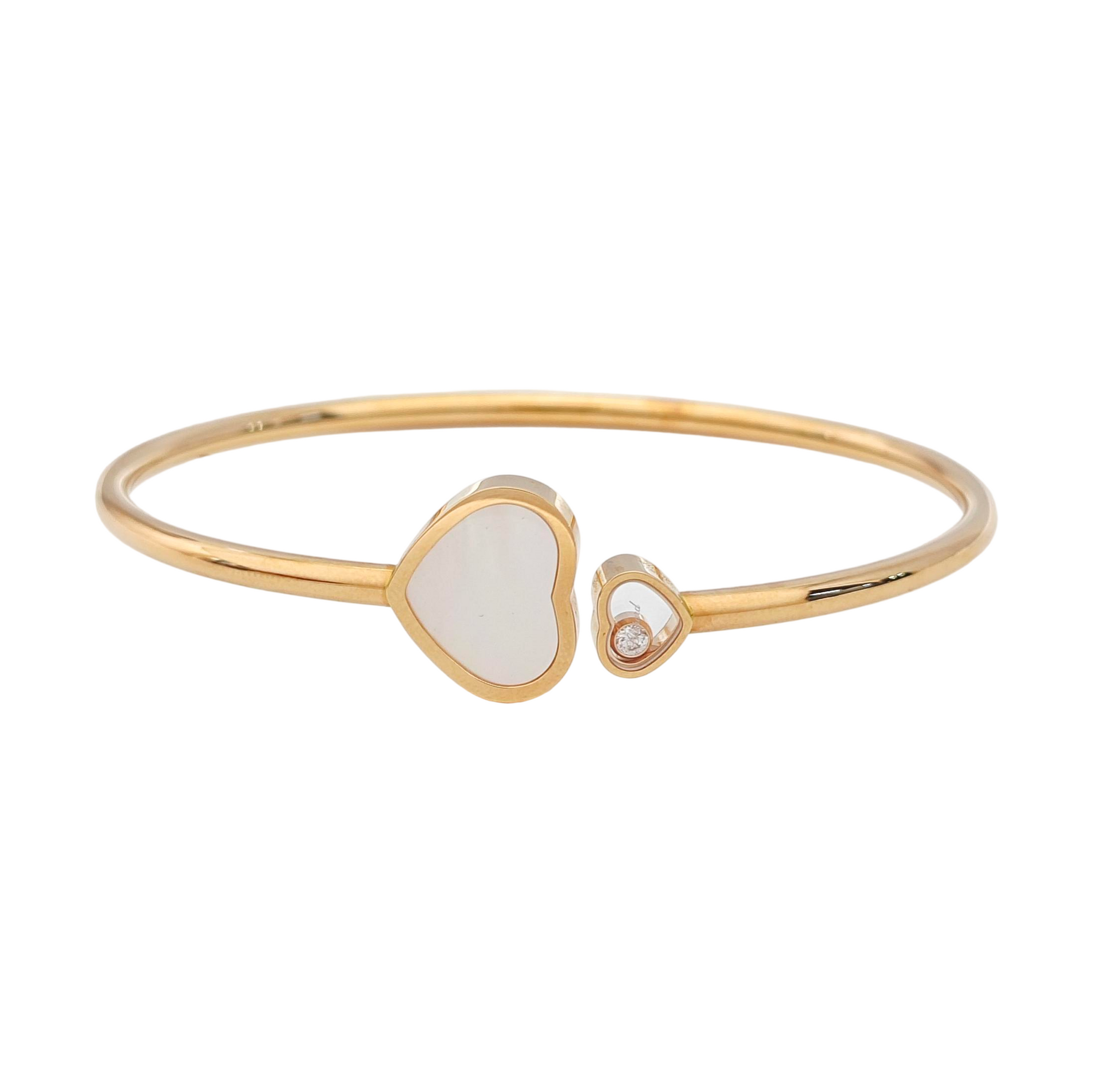 Happy Hearts 18k Rose Gold Bangle