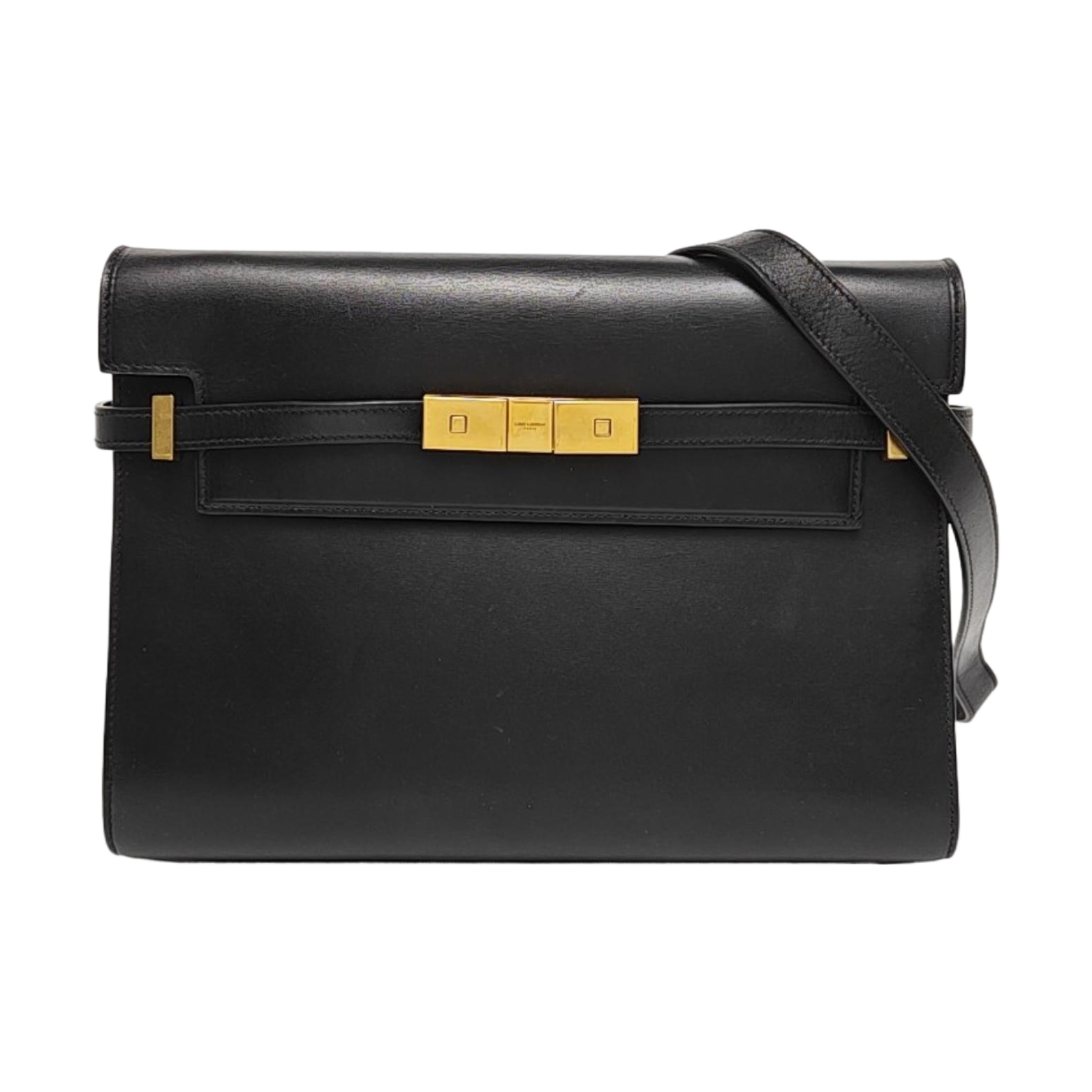 MANHATTAN Medium Calfskin Black