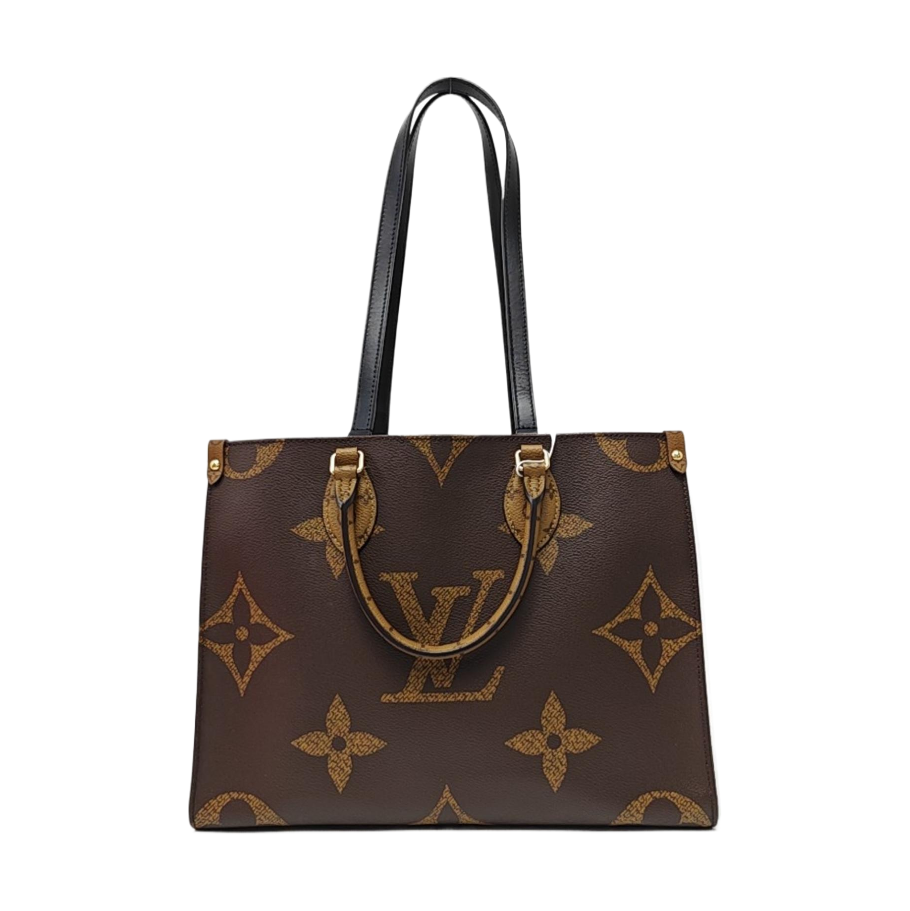 Authenticated pre-owned  ONTHEGO MM Monogram Coated Canvas Brown - Tote Bag at Looply