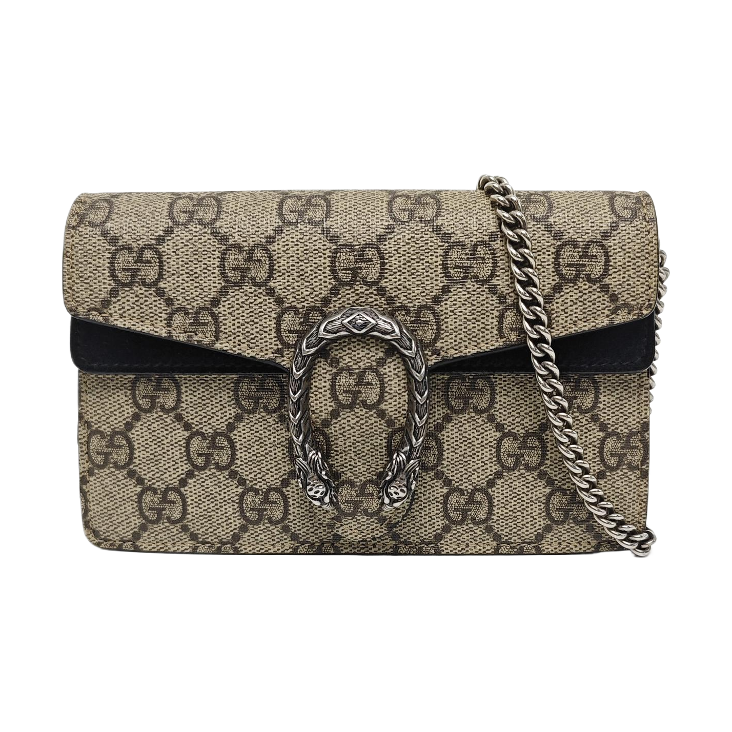 Dionysus Super Mini Monogram Coated Canvas Beige