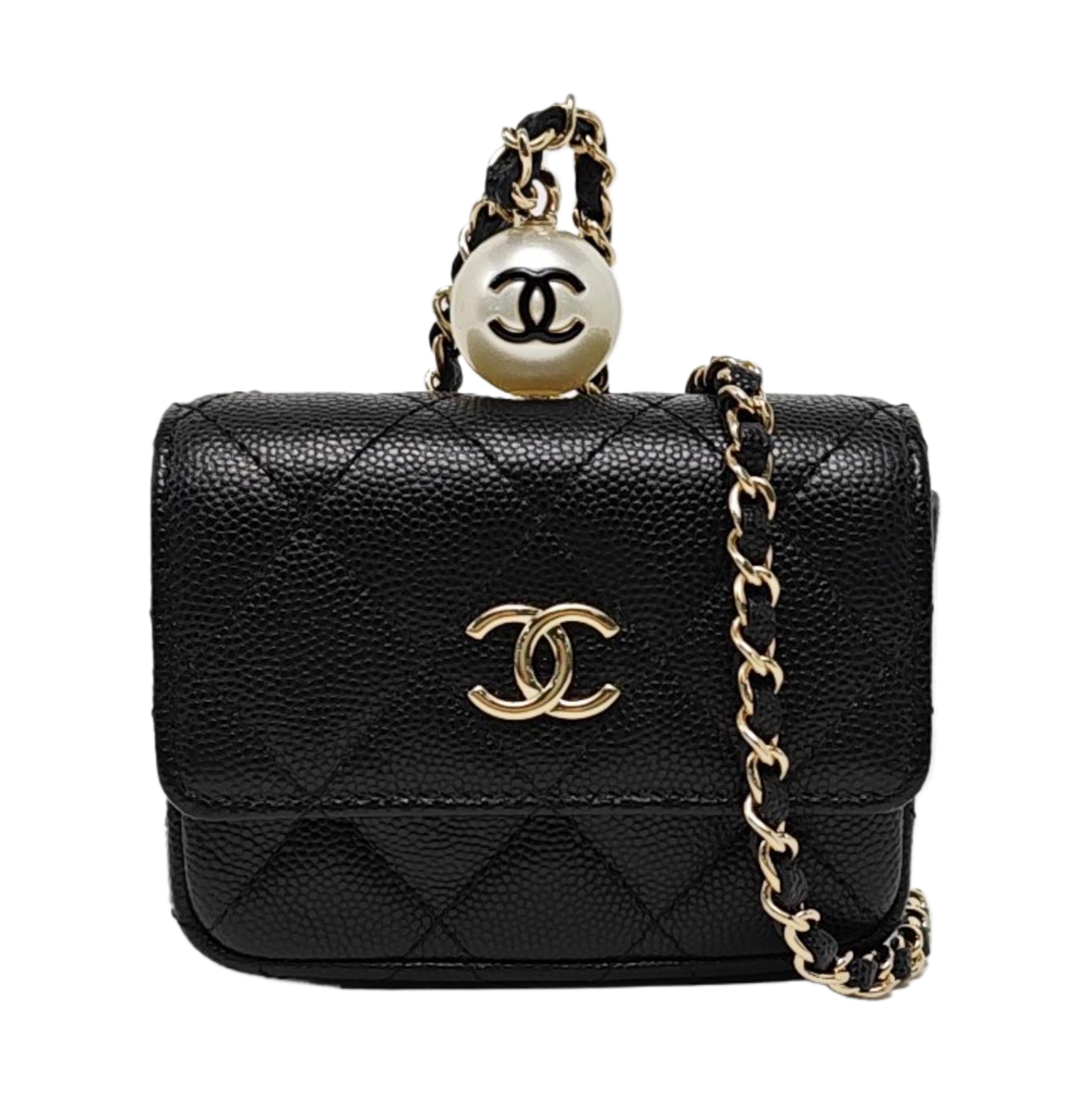 Quilted Grained Calfskin Black