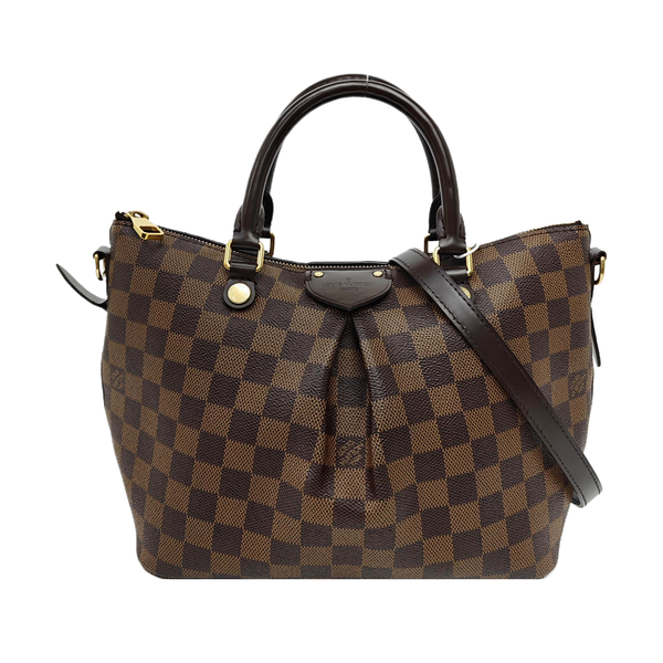 SIENA Damier Ebene Coated Canvas Brown