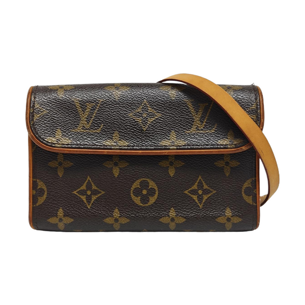 FLORENTINE Monogram Coated Canvas Brown