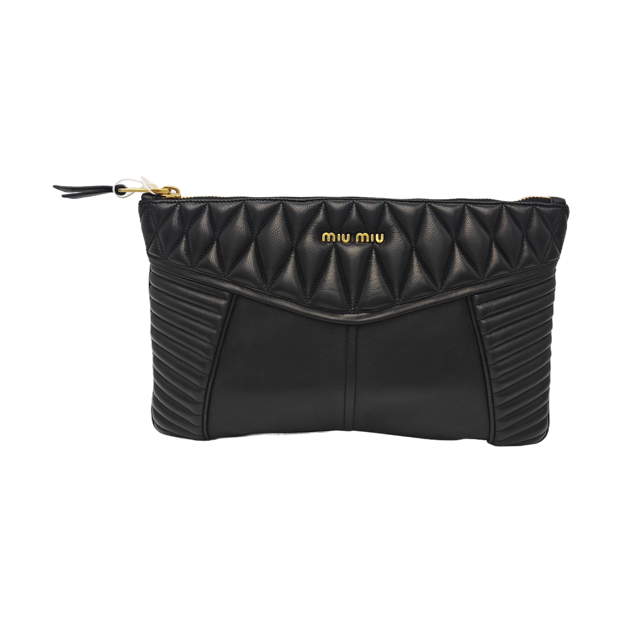 Quilted Lambskin Clutch Black