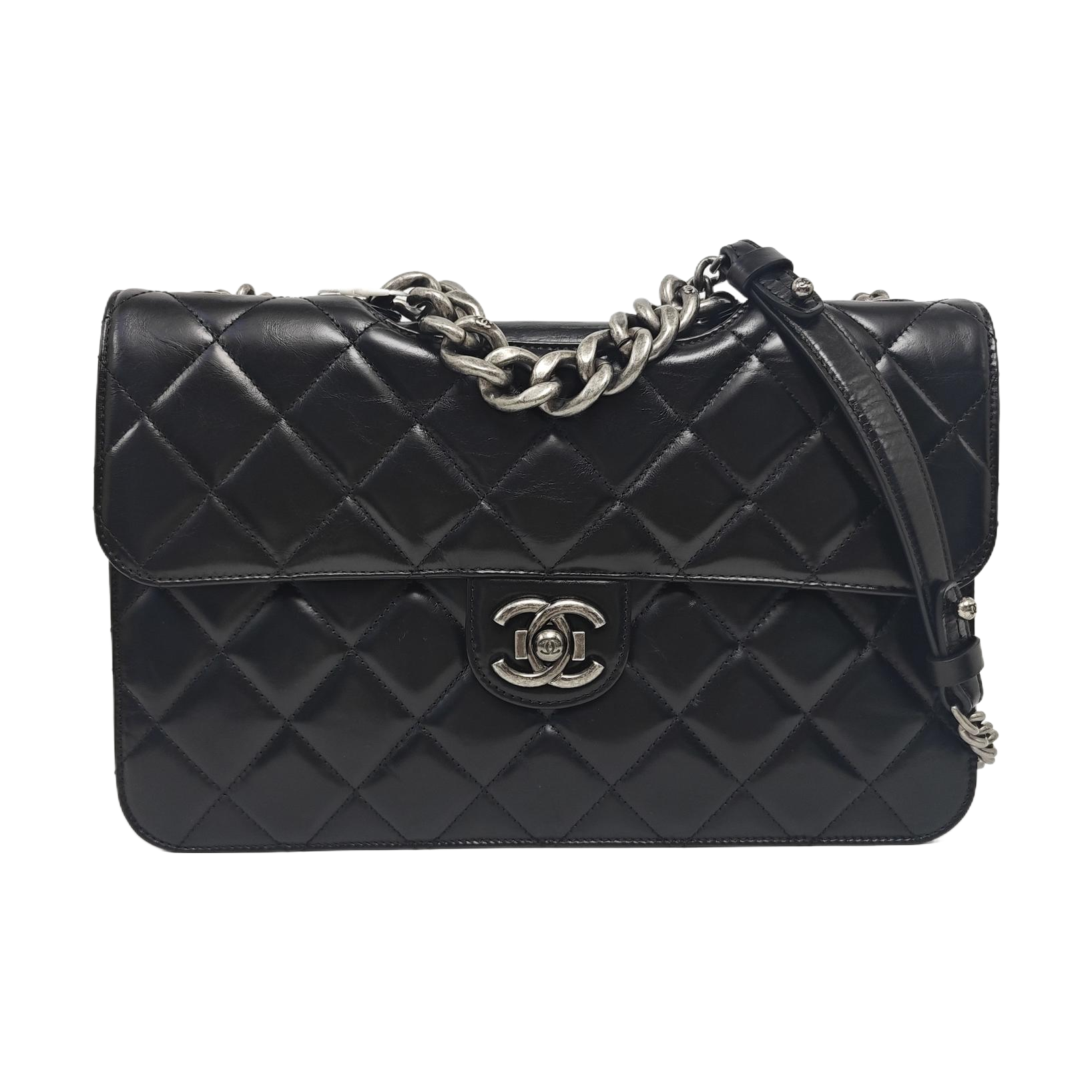 PREFECT EDGE Large Quilted Calfskin Black