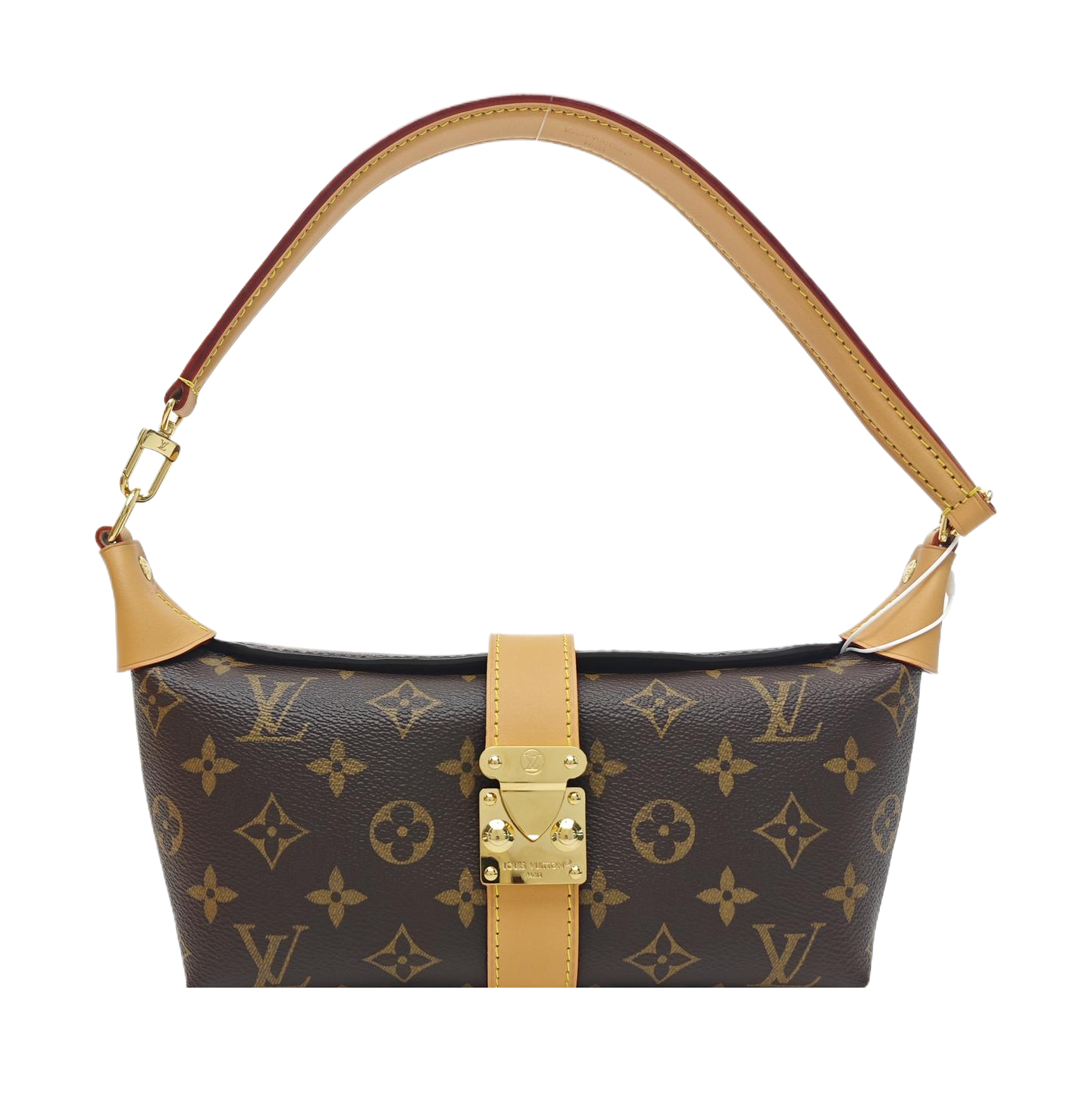 Pochette Mia Monogram Coated Canvas Brown