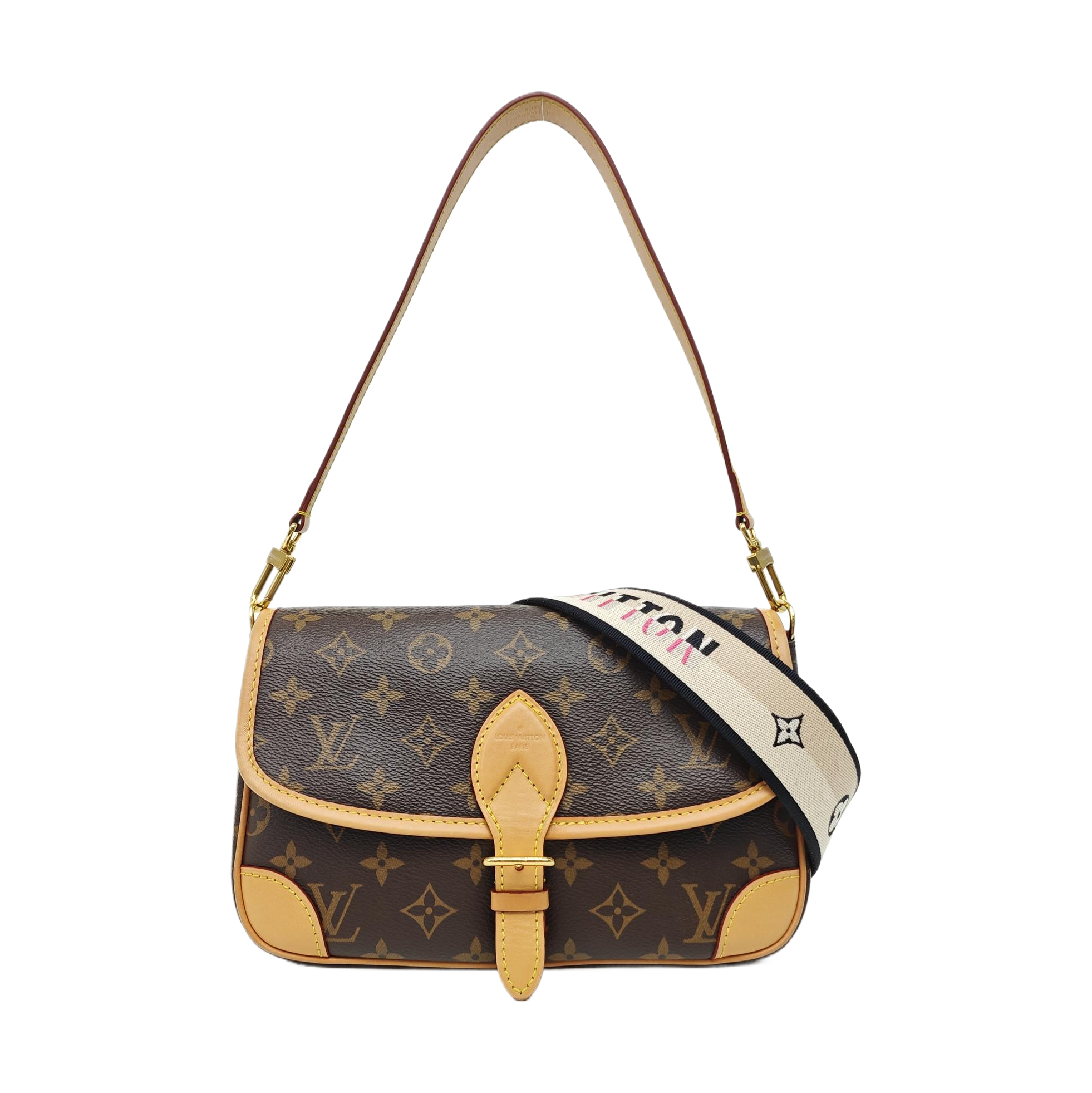 DIANE Monogram Coated Canvas Brown