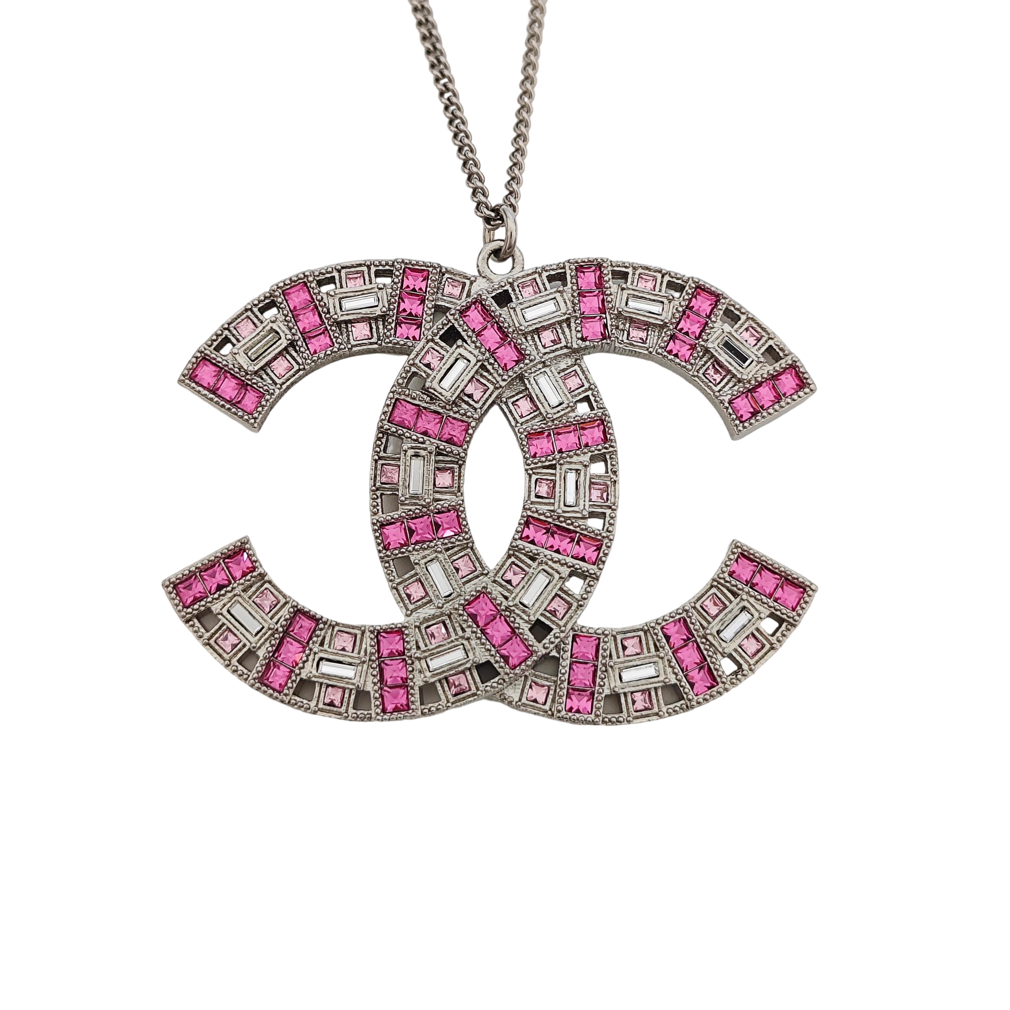 CC Logo Metal Silver Necklace