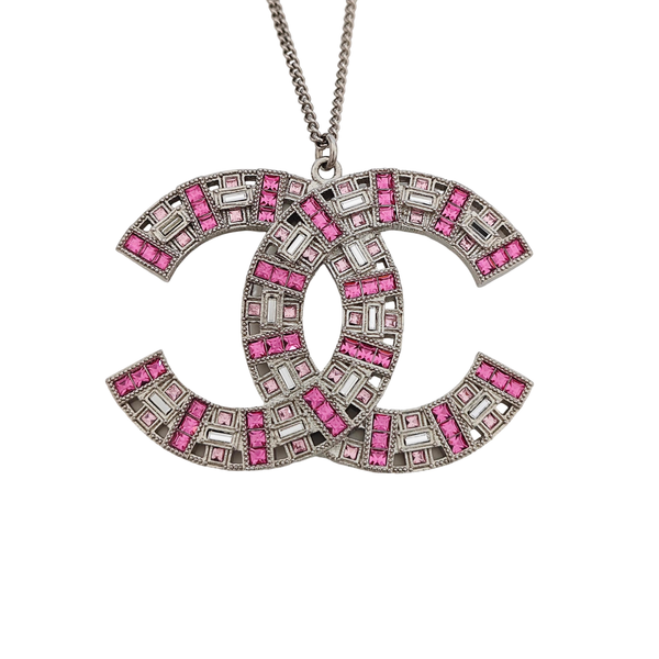 CC Logo Metal Silver Necklace