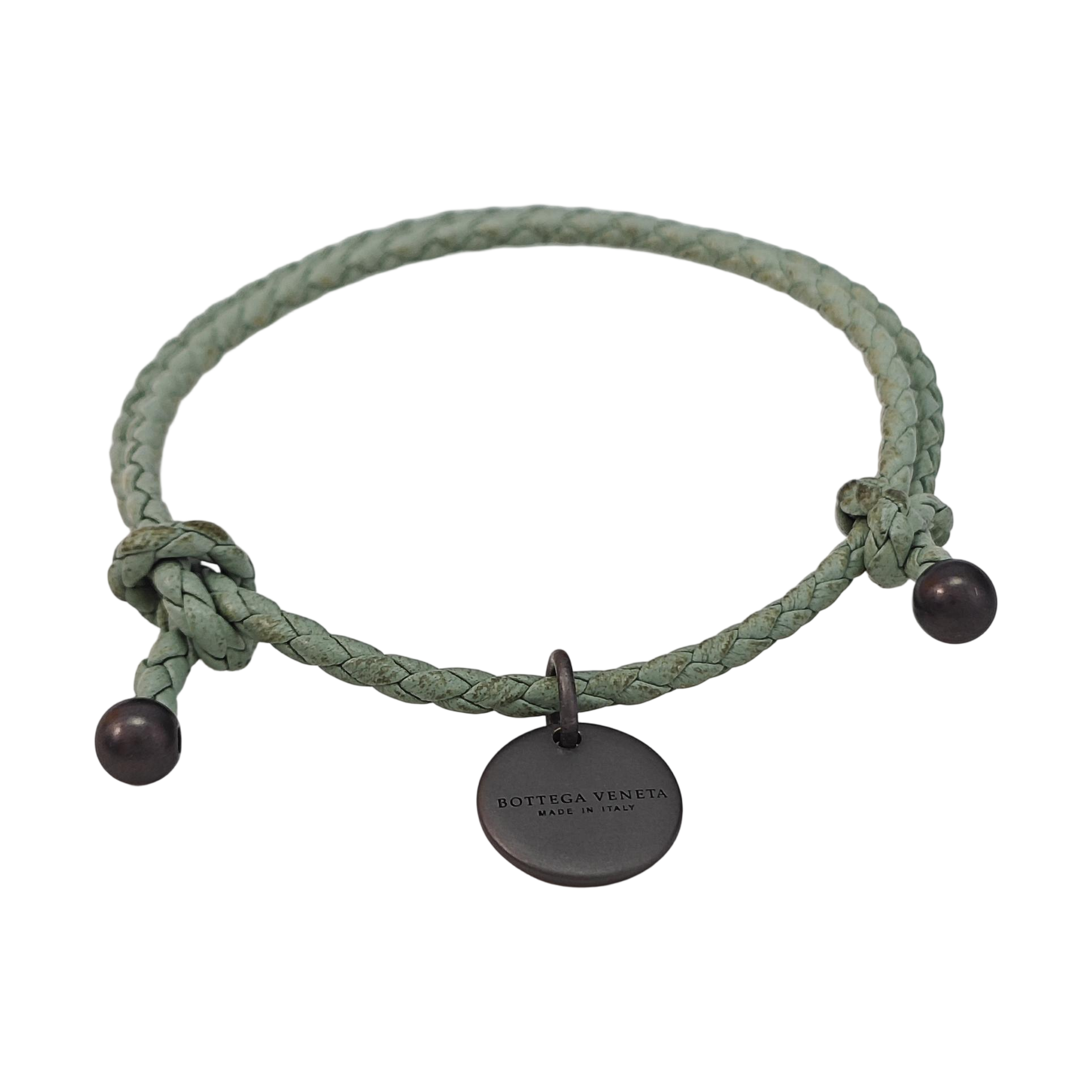 Leather Green Bangle