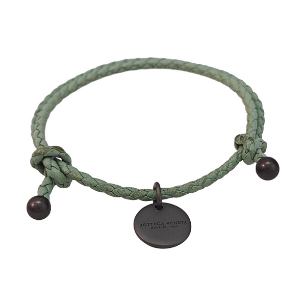 Leather Green Bangle
