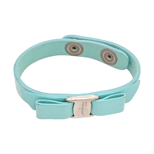 Leather Blue Bangle