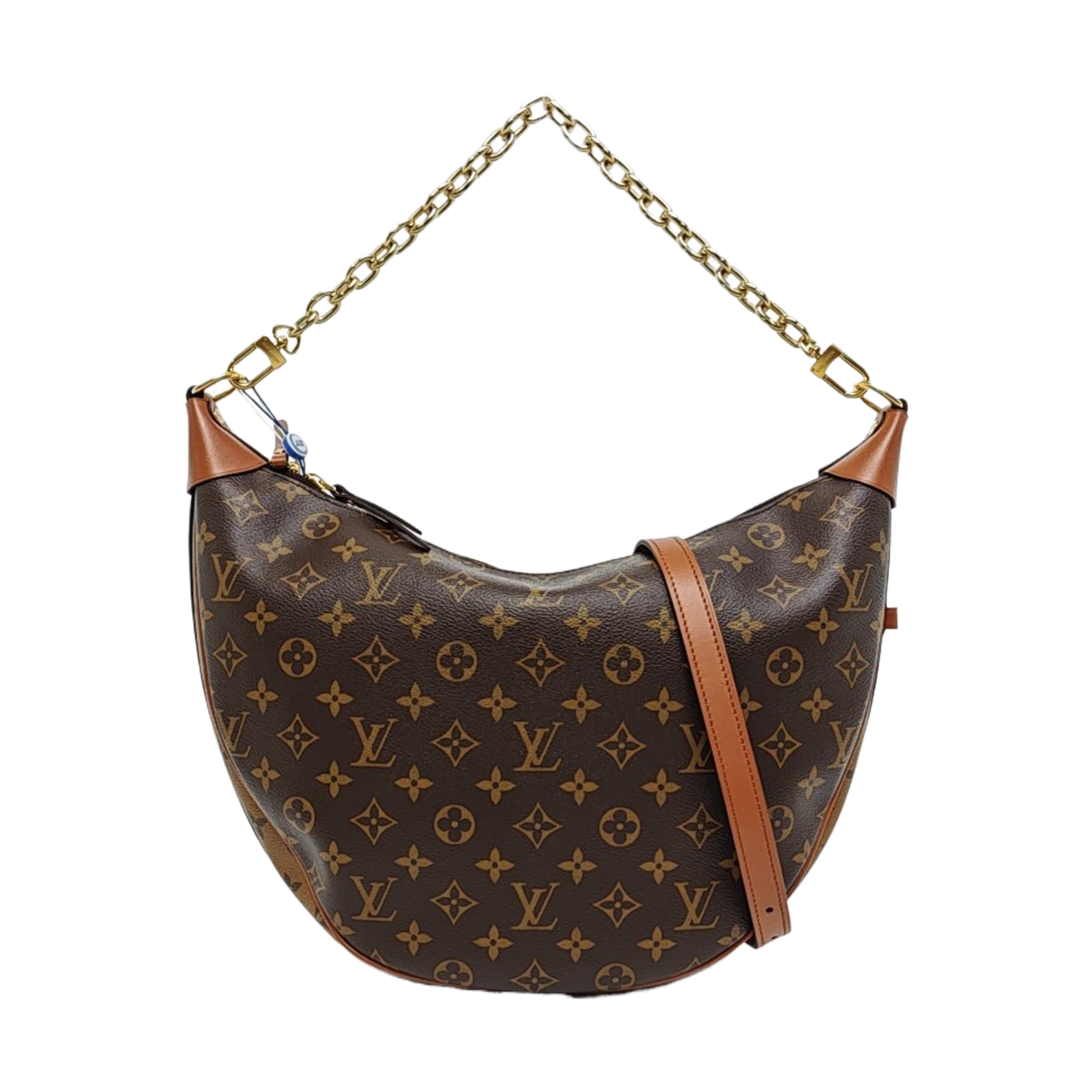LOOP HOBO Monogram Coated Canvas Brown