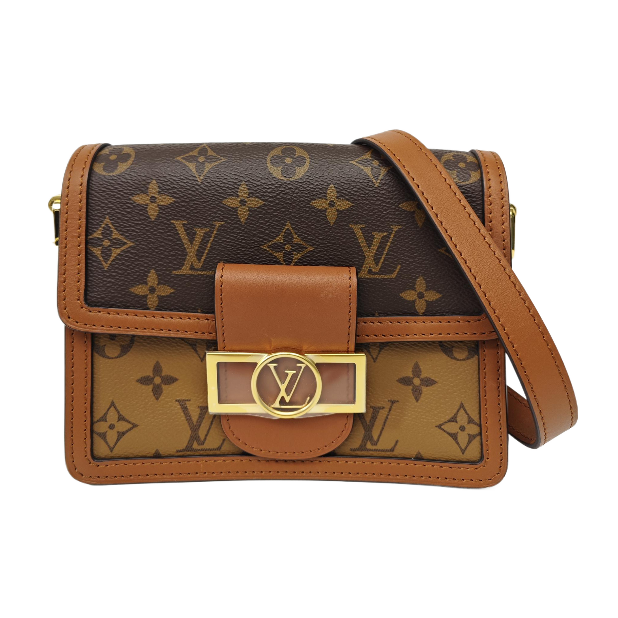 DAUPHINE Mini Monogram Coated Canvas Brown