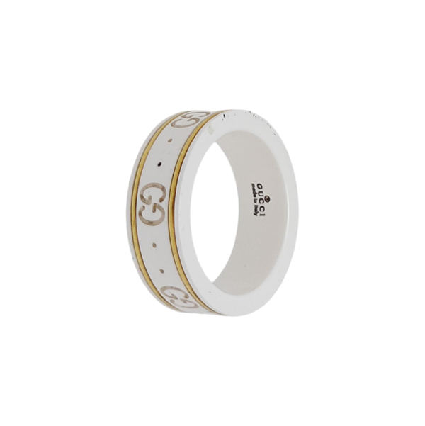 Icon 18k Gold White Ring HK 11