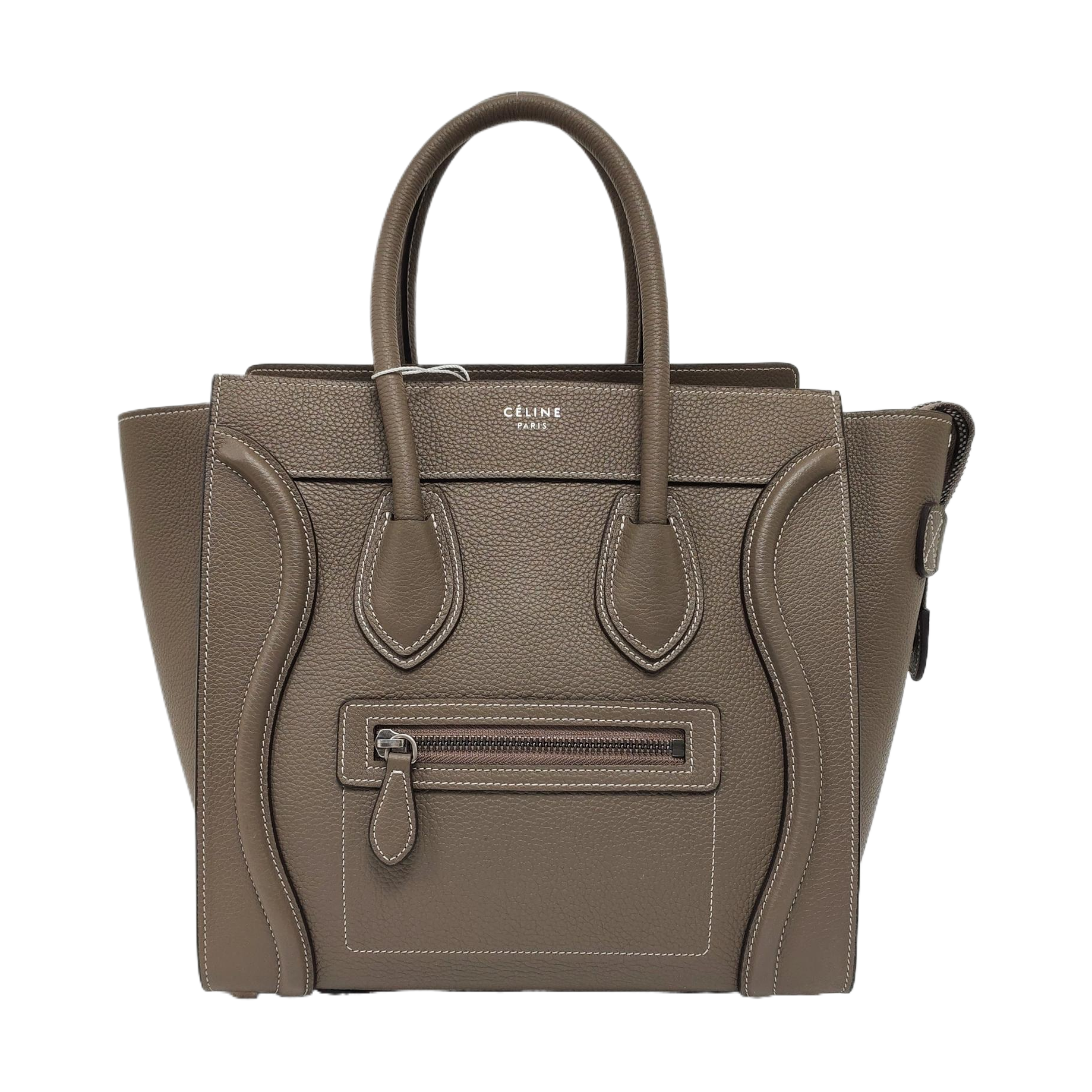 Authenticated pre-owned  LUGGAGE Micro Calfskin Gray - Tote Bag at Looply