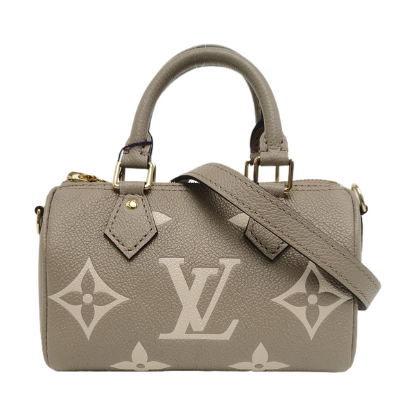 SPEEDY Nano Monogram Calfskin Gray