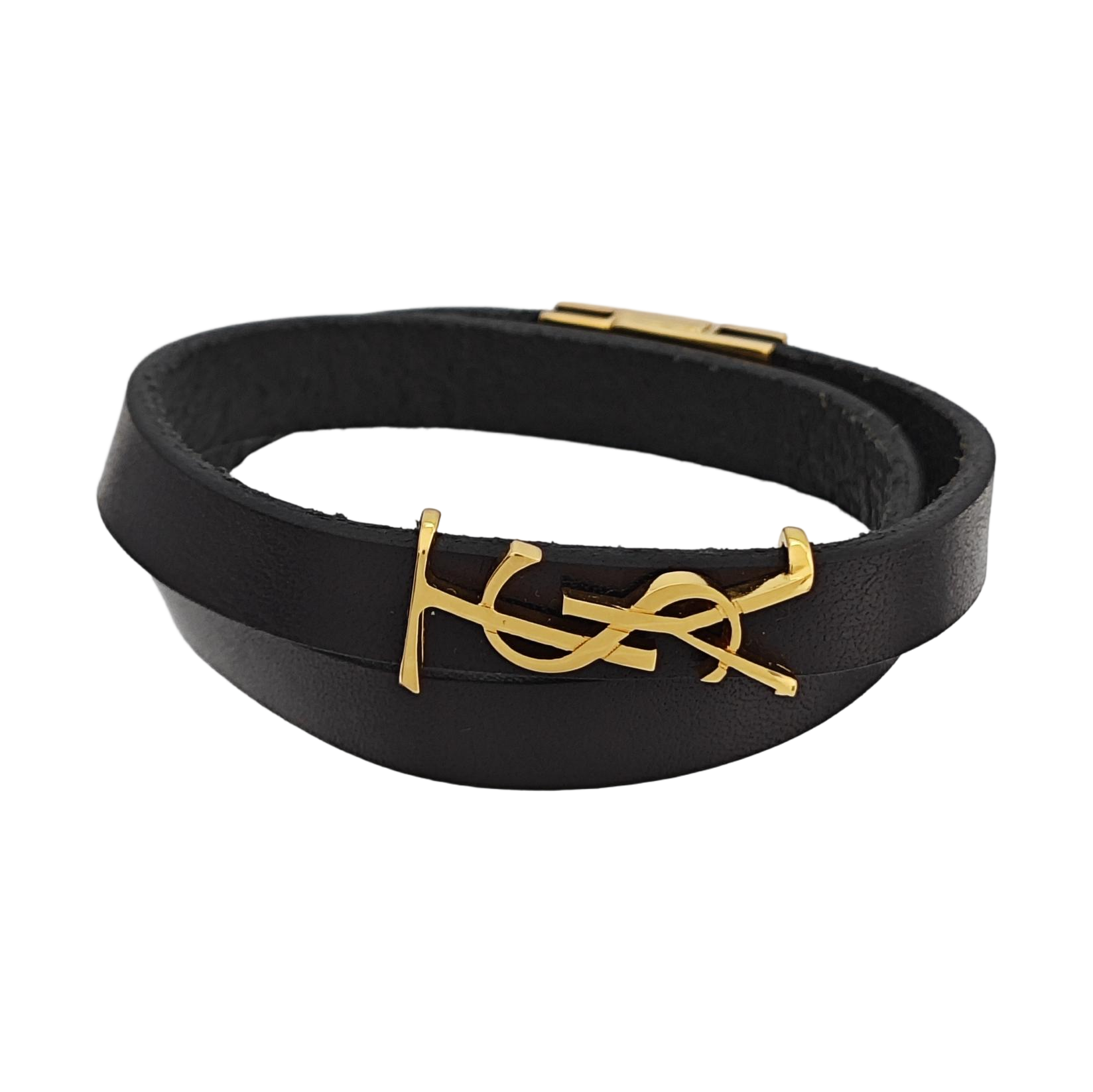 Leather Black Bangle