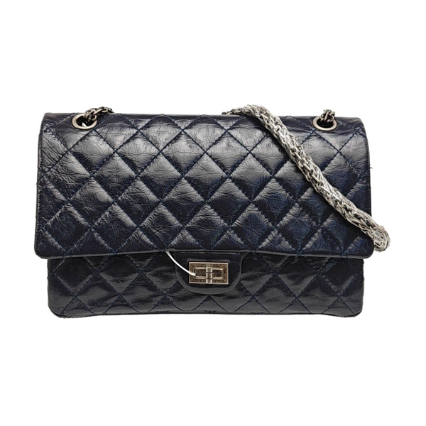 2.55 227 (jumbo) Quilted Vintage Calf Blue