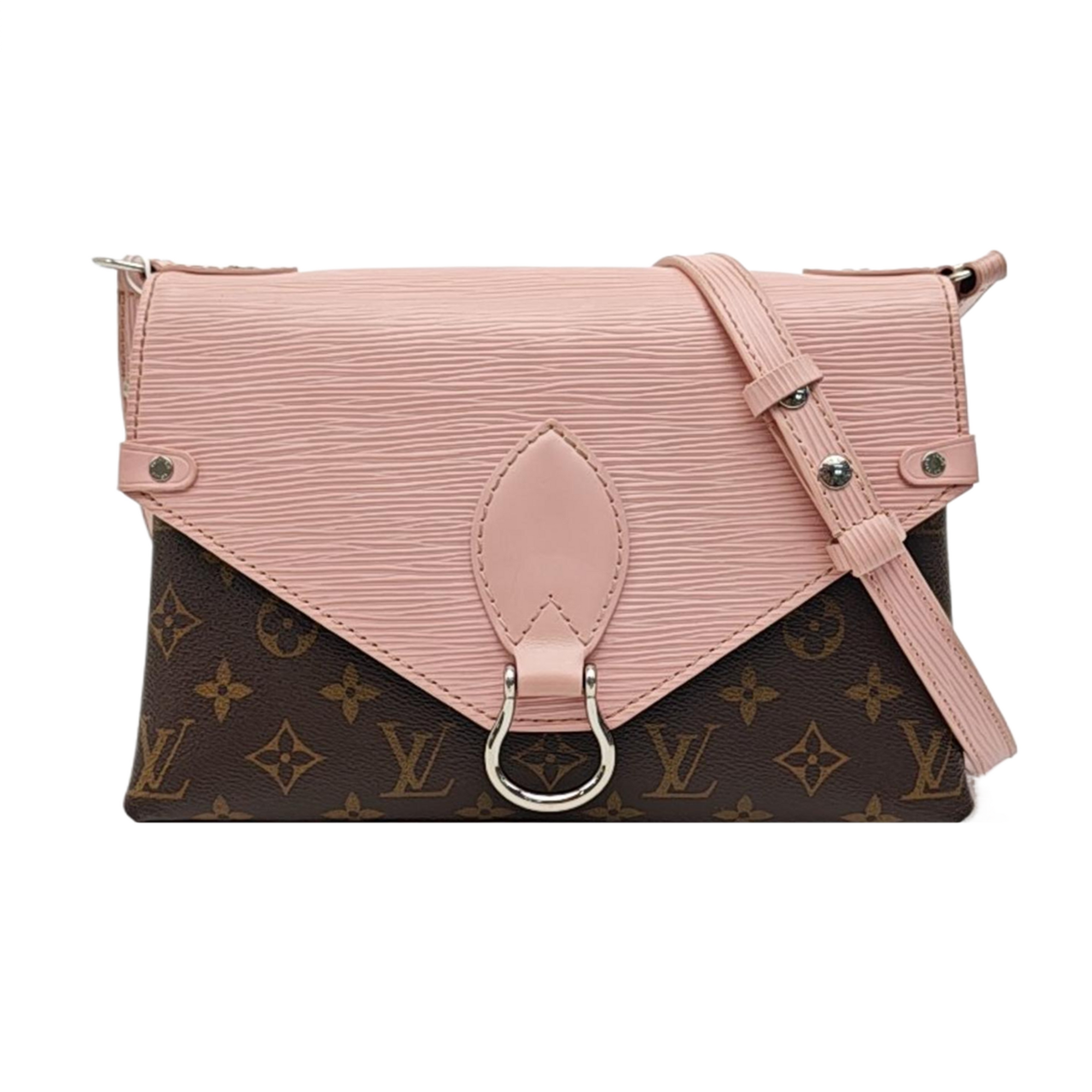 SAINT MICHEL Monogram Coated Canvas Pink