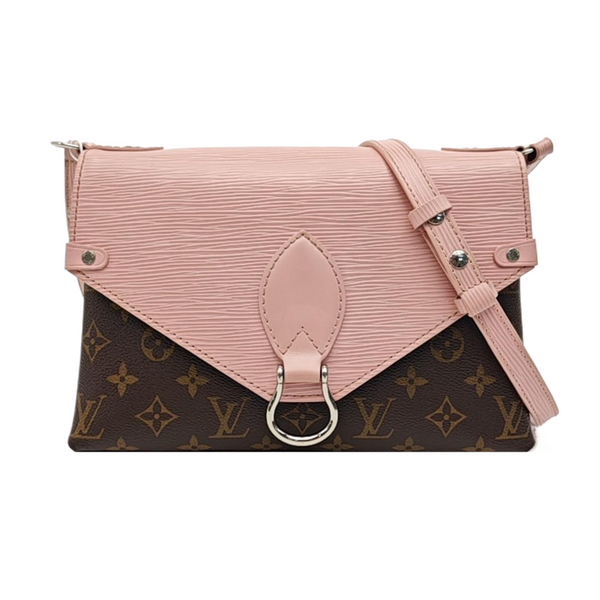 SAINT MICHEL Monogram Coated Canvas Pink