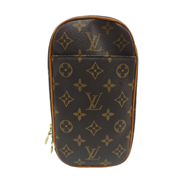 GANGE Monogram Coated Canvas Brown
