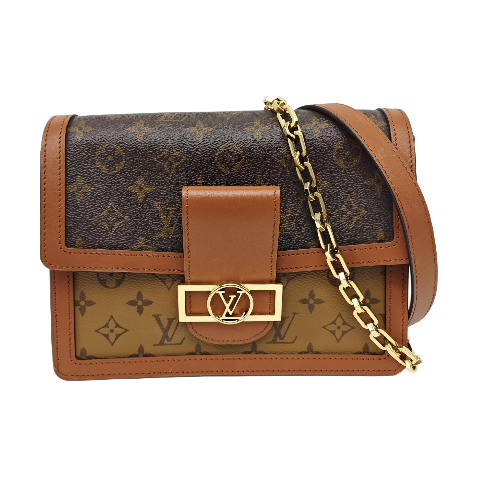 DAUPHINE MM Monogram Coated Canvas Brown