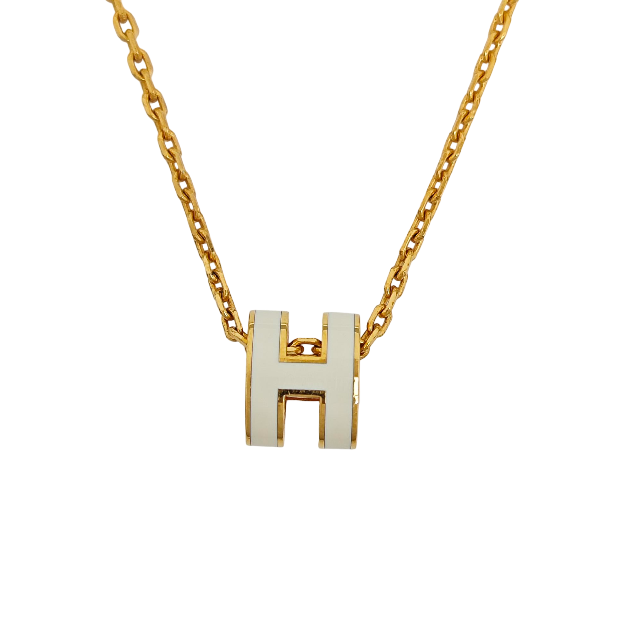 Pop H Metal Gold Necklace
