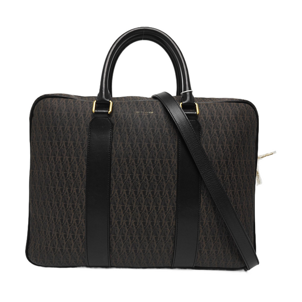 Coated Canvas Shoulder Bag Black