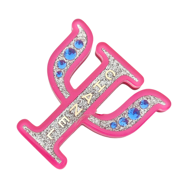 Synthetic Material Red Brooch