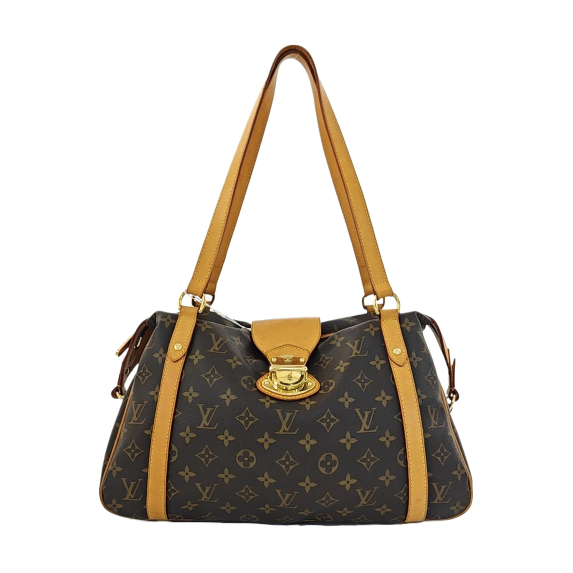 STRESA Monogram Coated Canvas Brown
