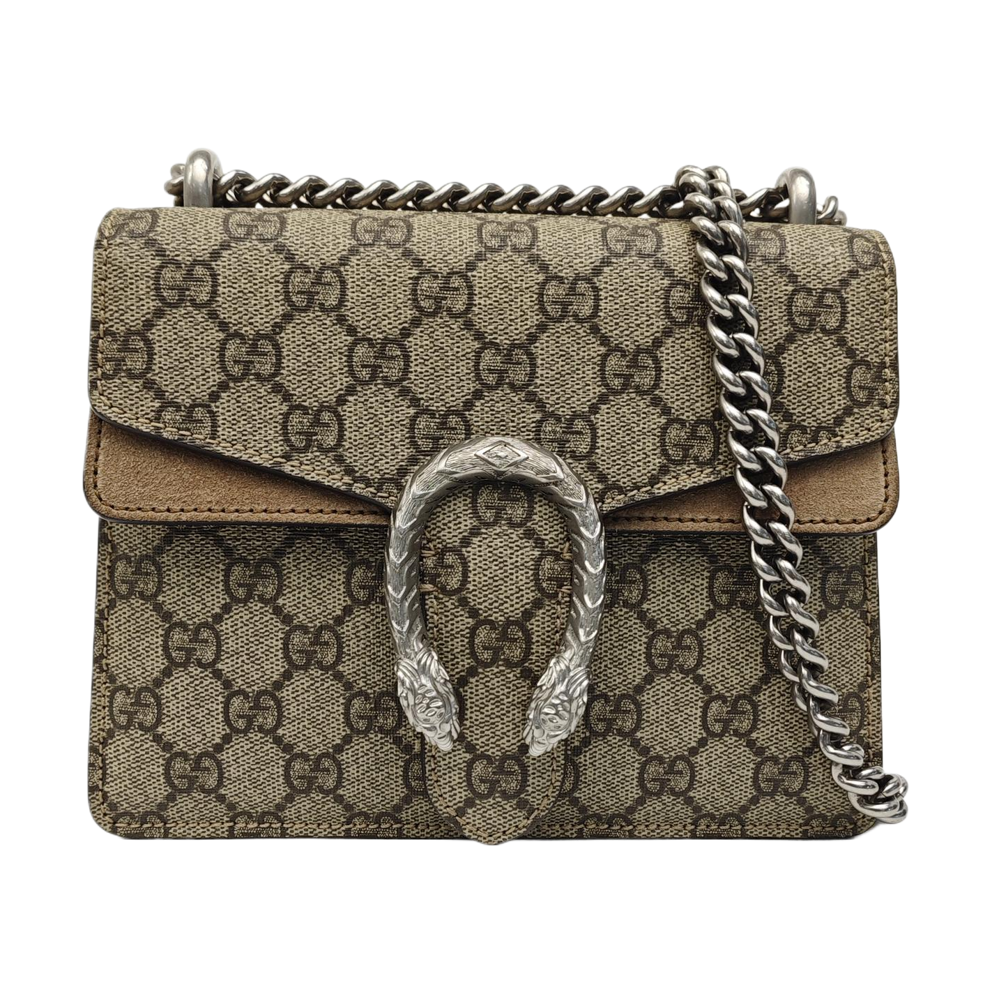 Dionysus Mini Monogram Coated Canvas Beige