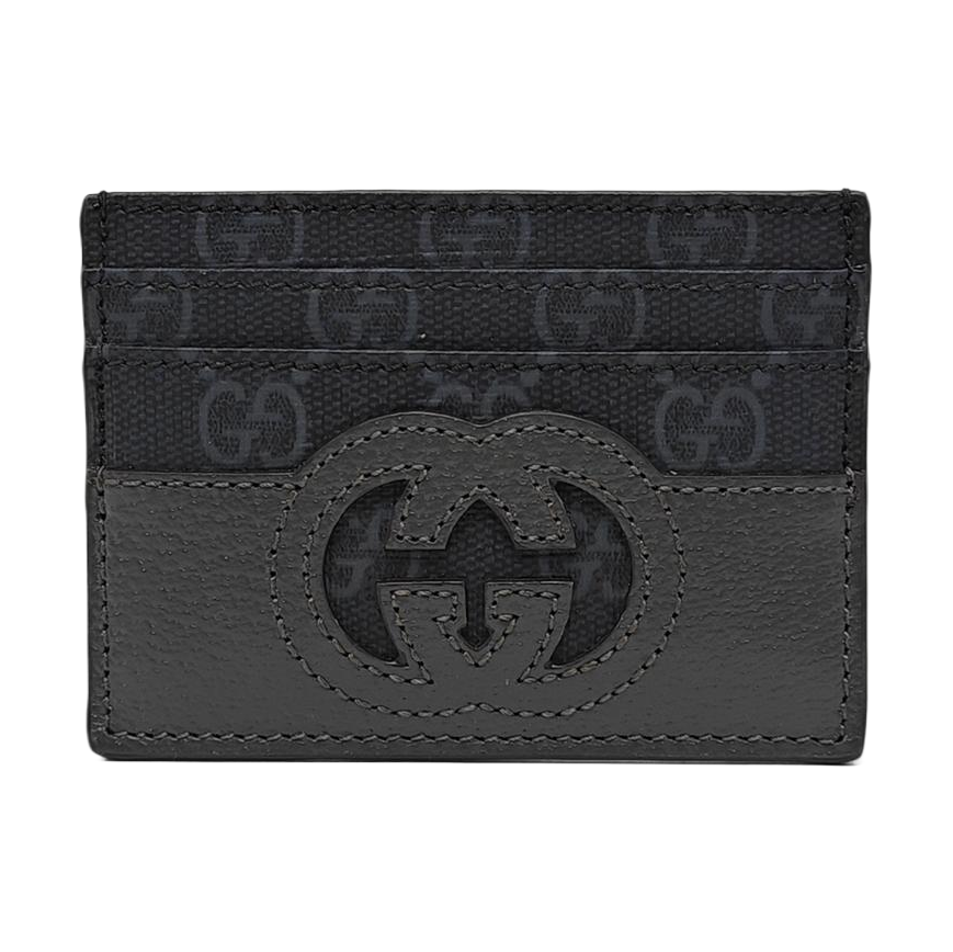Monogram Coated Canvas Card Holder Black