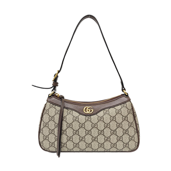 Ophidia Small Monogram Coated Canvas Brown