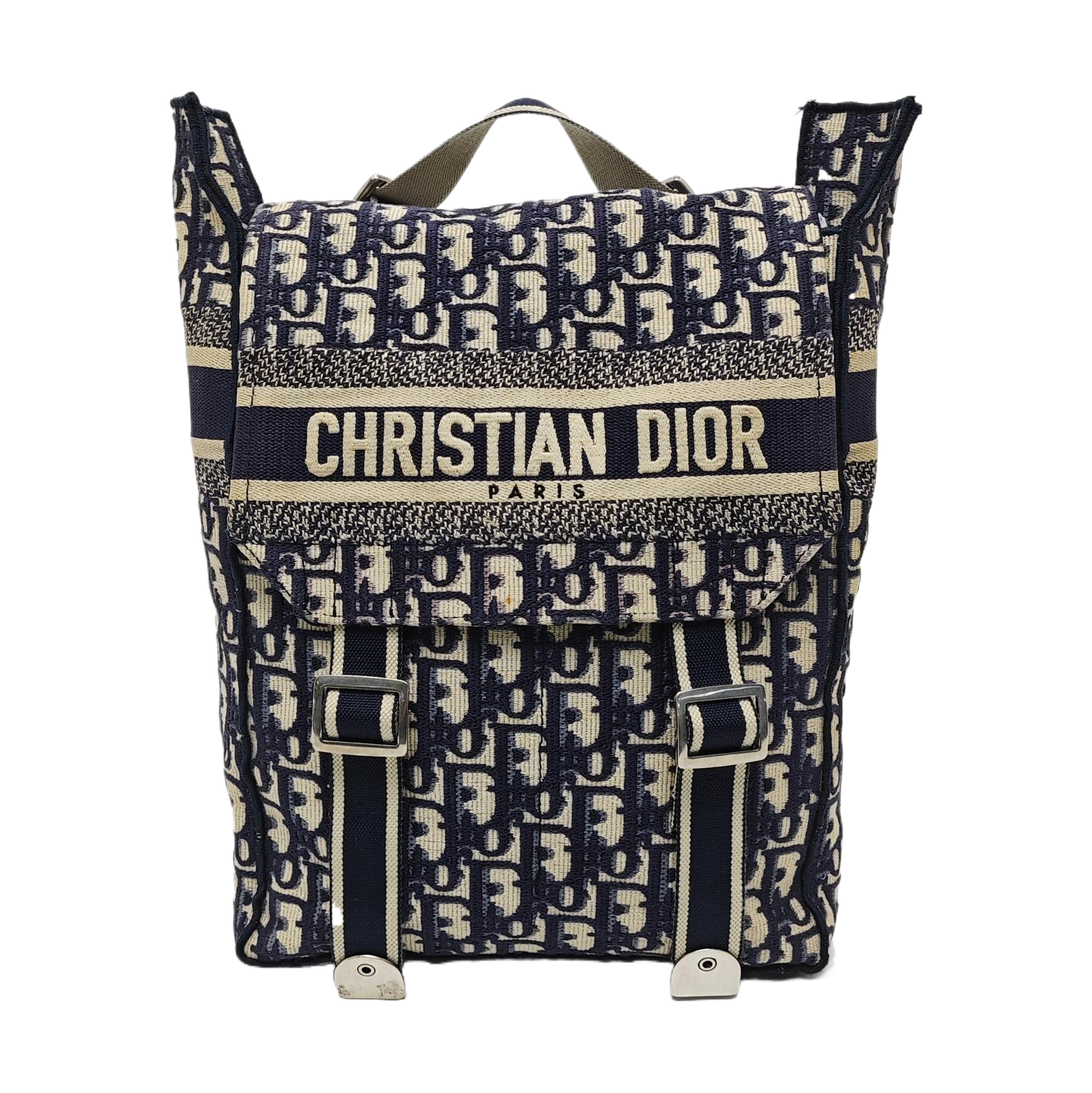 Oblique Canvas Backpack Blue