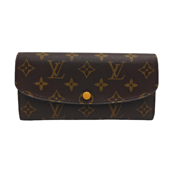 EMILIE Monogram Coated Canvas Brown Wallet