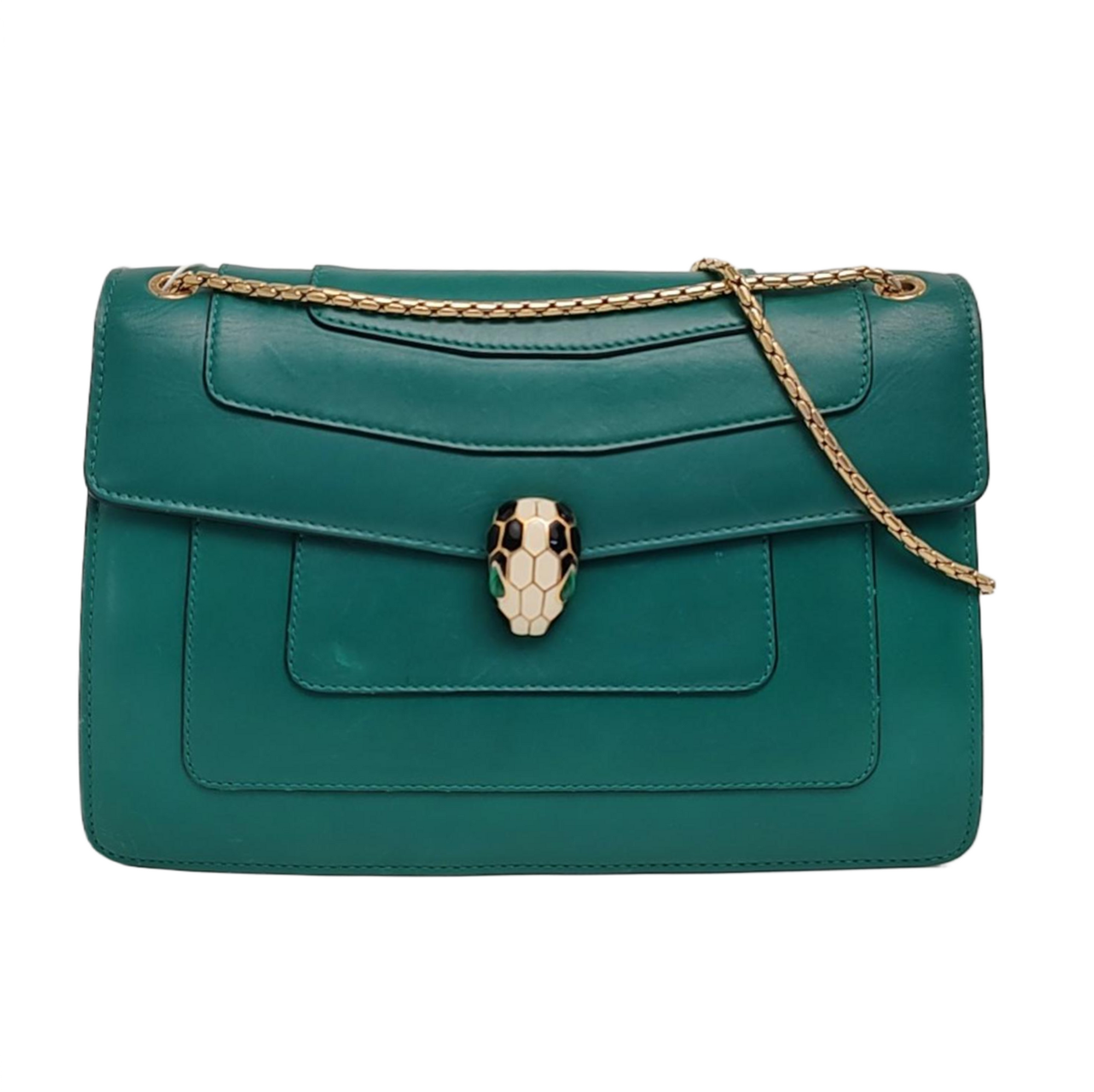 SERPENTI FOREVER Medium Calfskin Green