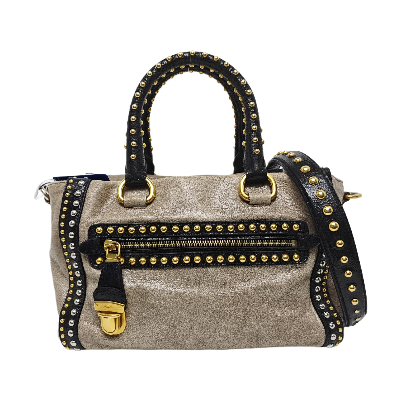 Calfskin Shoulder Bag Beige
