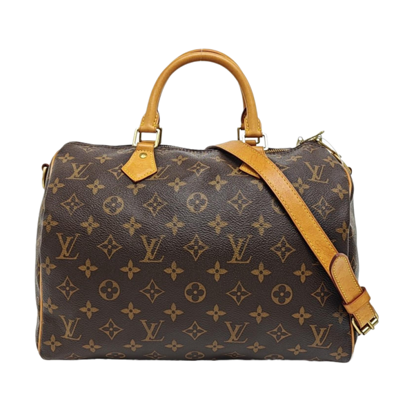 SPEEDY 30 Monogram Coated Canvas Brown