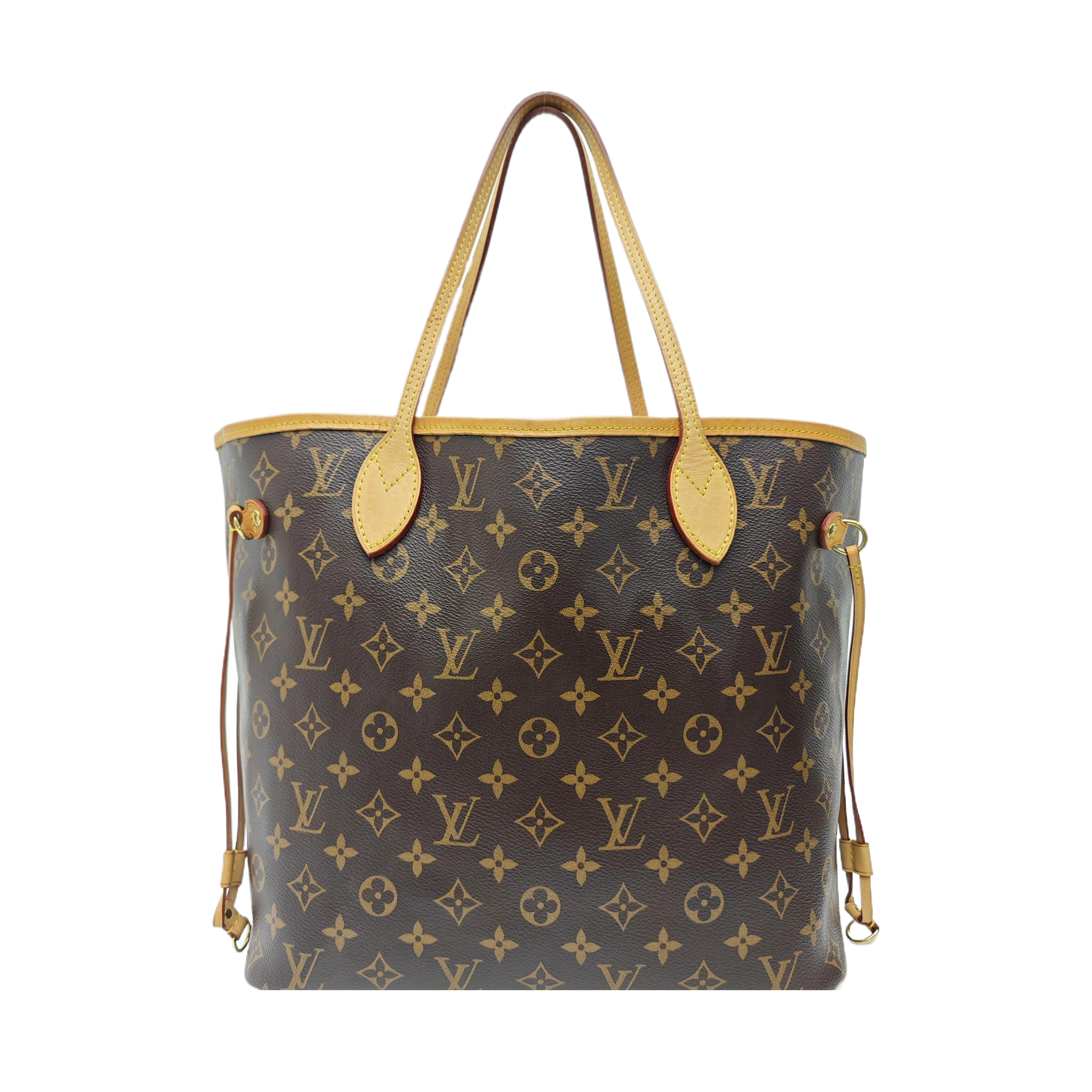 NEVERFULL MM Monogram Coated Canvas Brown