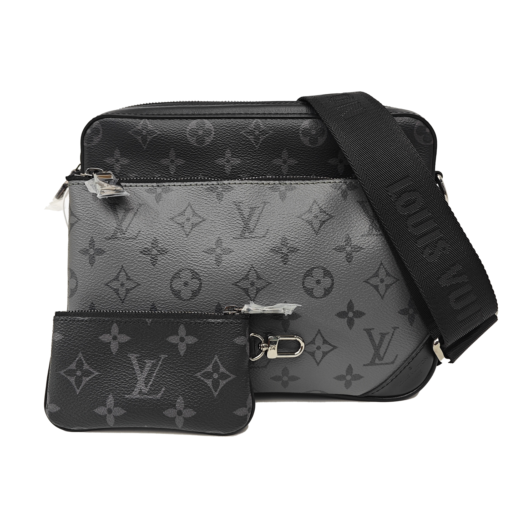 TRIO Monogram Coated Canvas Gray