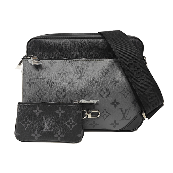 TRIO Monogram Coated Canvas Gray