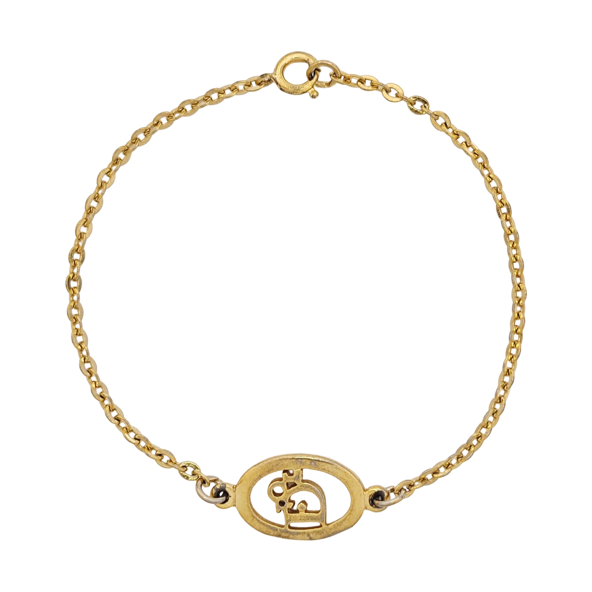 Dior Oblique Metal Gold Bracelet
