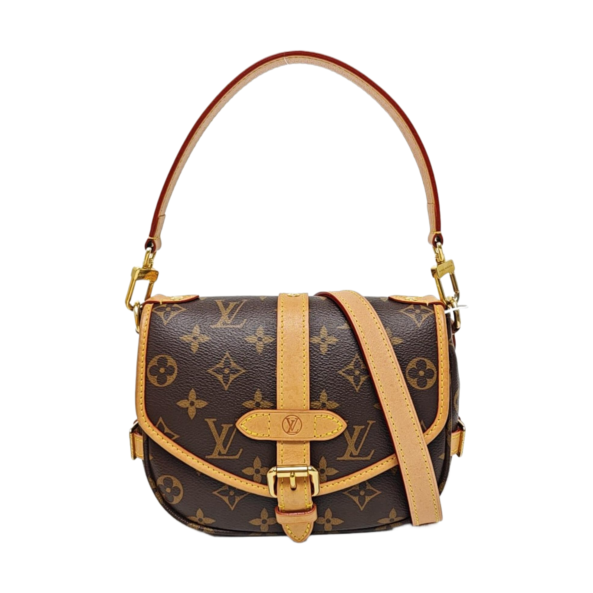 SAUMUR BB Monogram Coated Canvas Brown