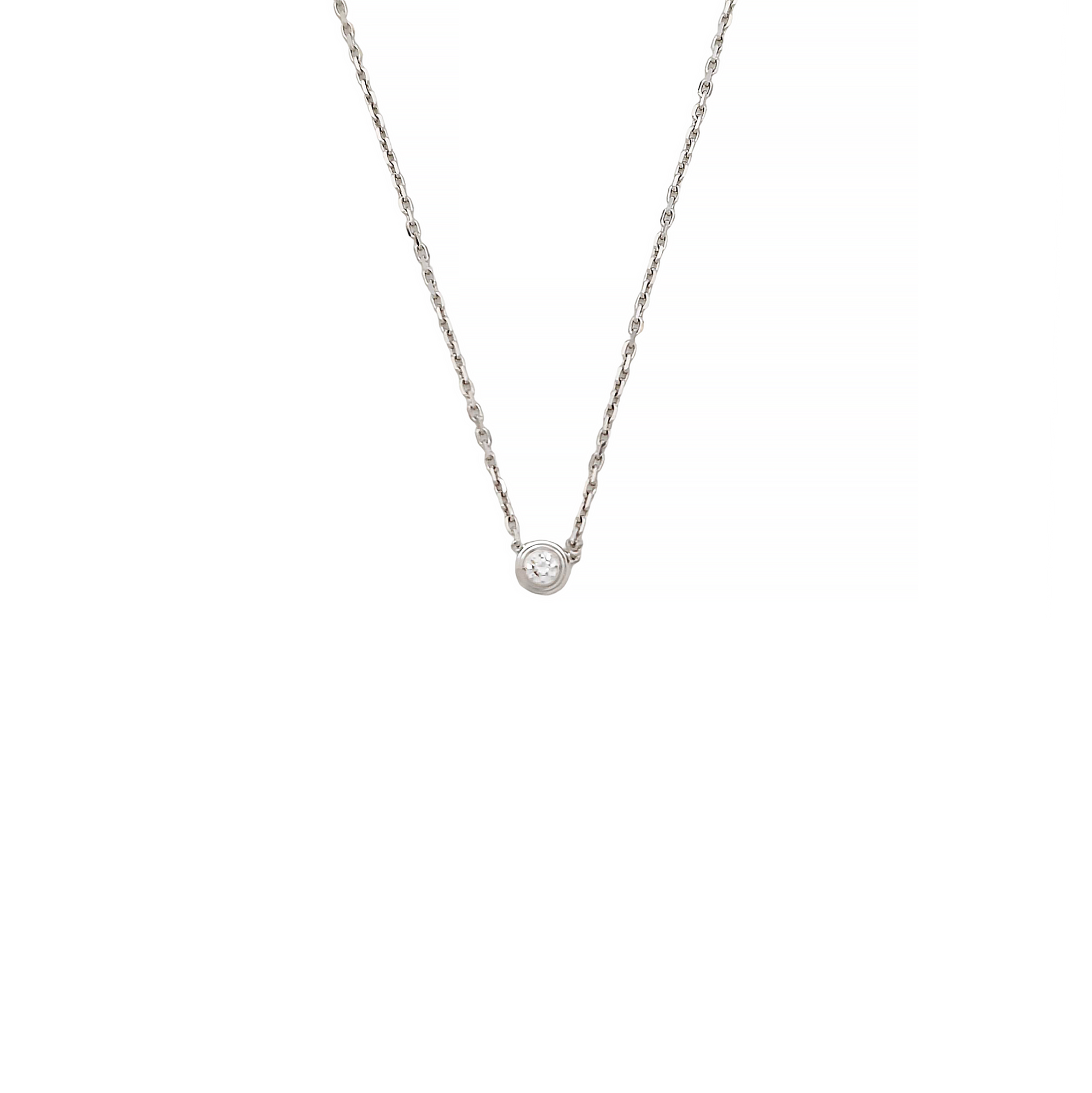 CARTIER D'AMOUR 18k White Gold Silver Necklace