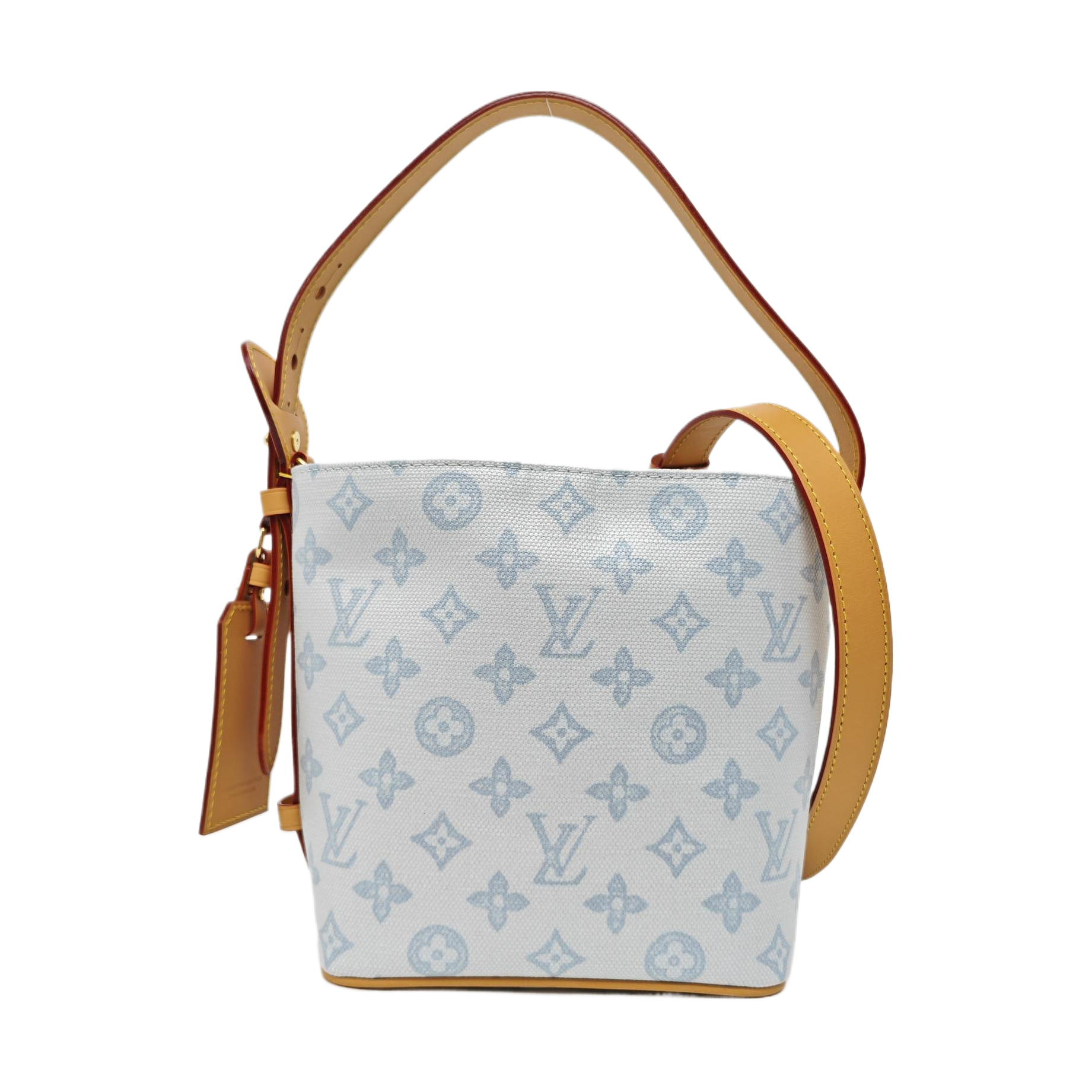 ALL IN BB Monogram Coated Canvas Blue