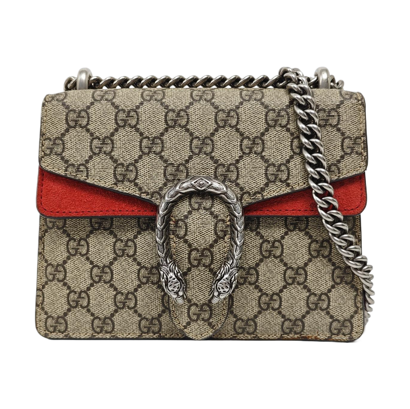Dionysus Mini Monogram Coated Canvas Beige