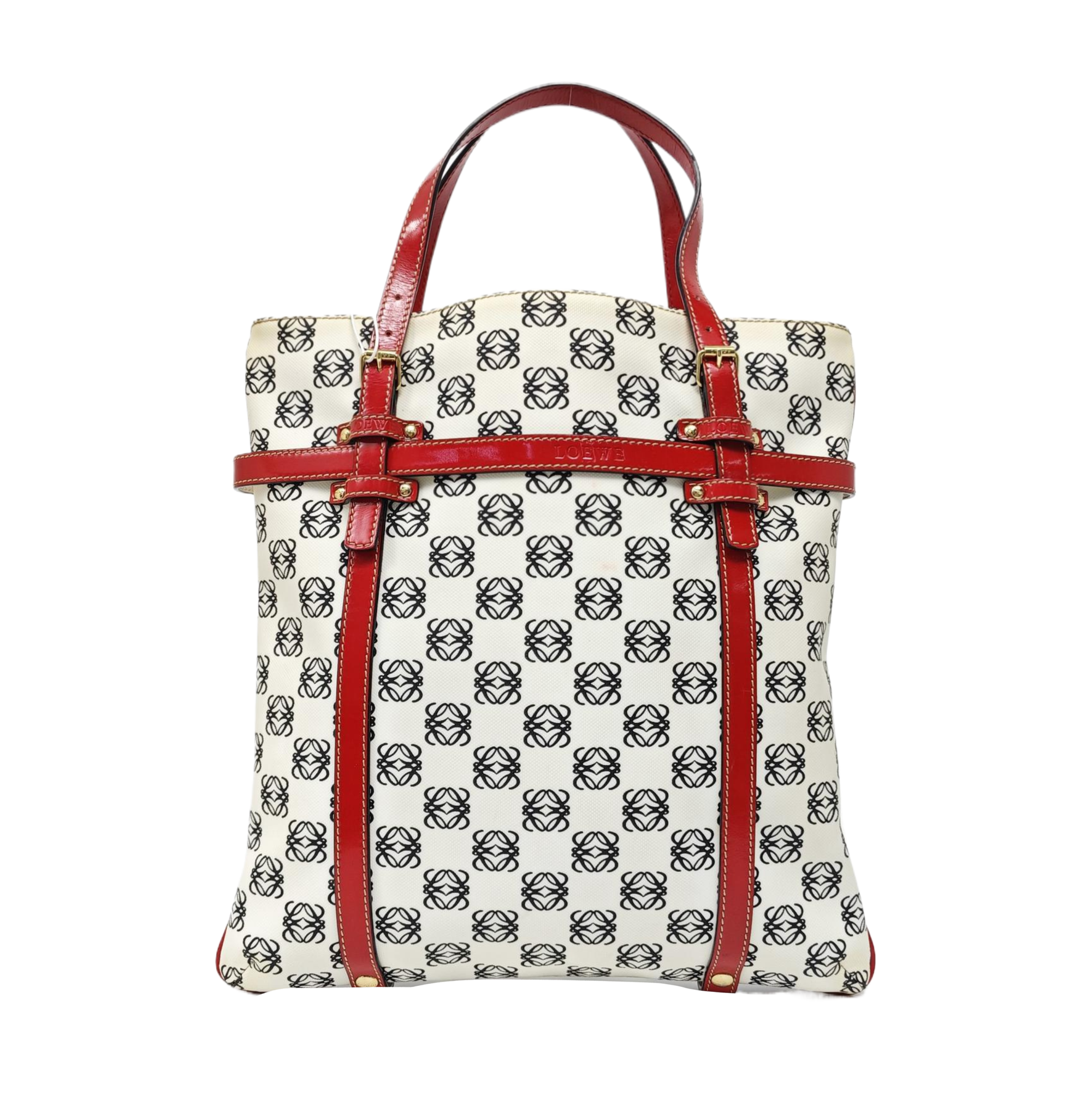 Monogram Coated Canvas Tote Bag Beige