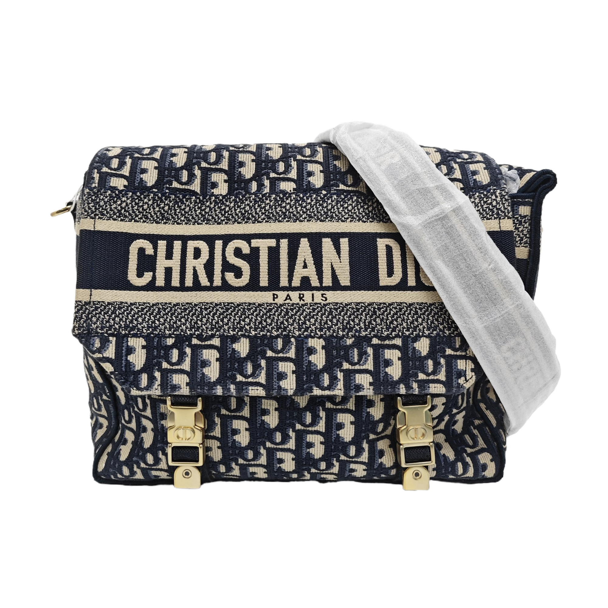 Diorcamp Medium Oblique Canvas Blue