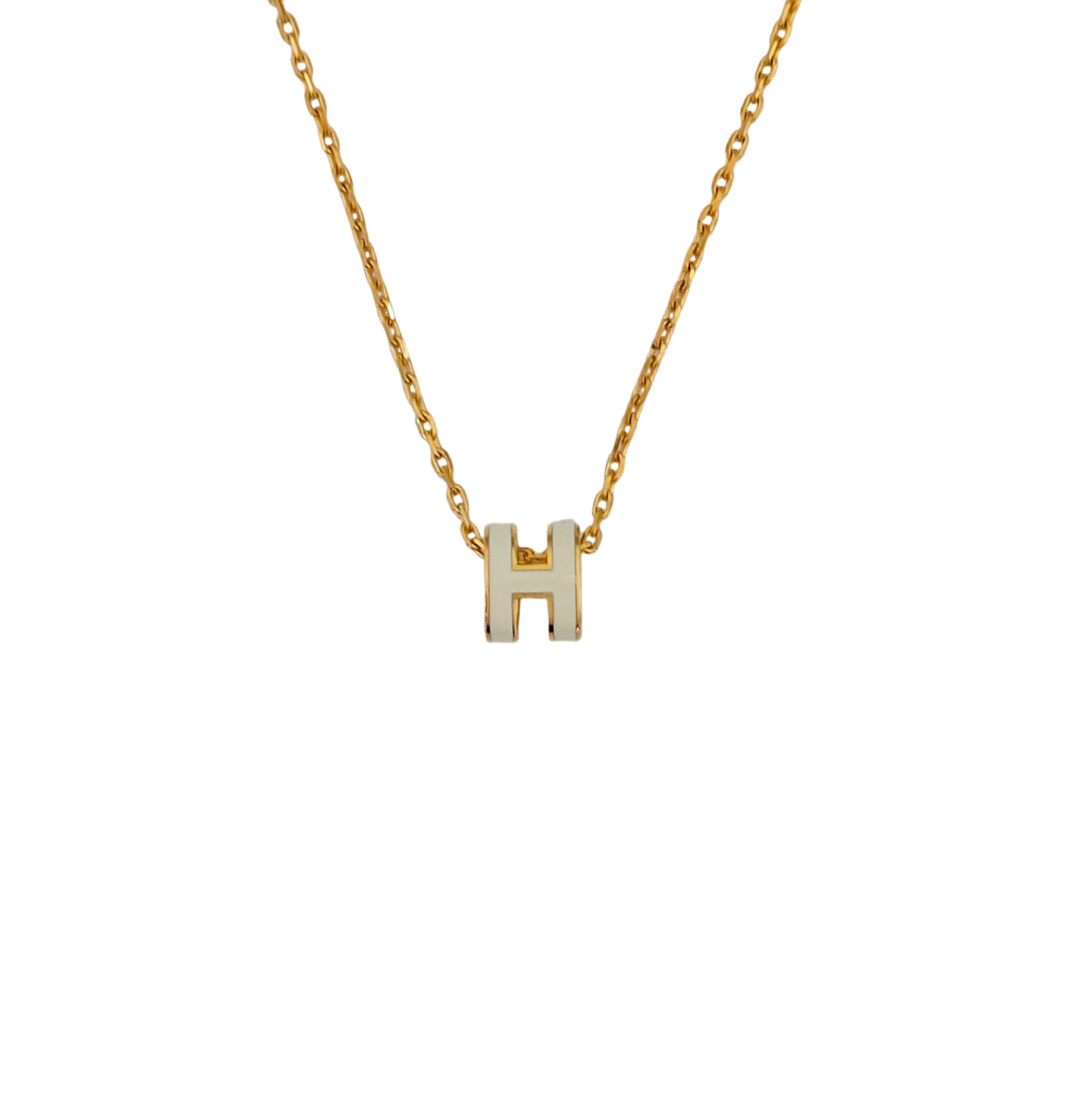 Pop H Metal Gold Necklace